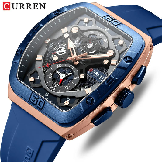 CURREN Luxury Sports Quartz Watch for Men – Multi-Function Auto Date