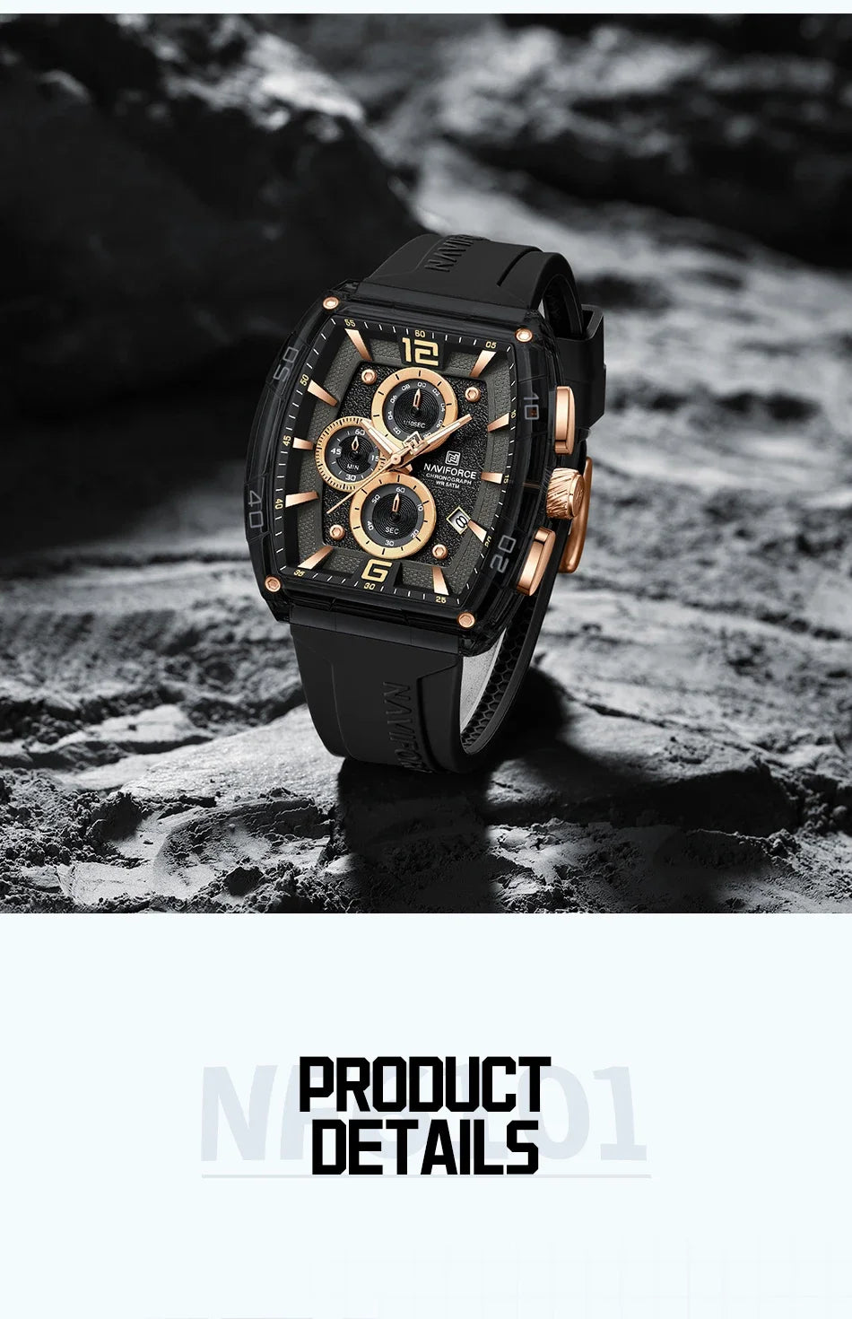 NAVIFORCE 6101 Men's Luxury Watch – Stylish, Waterproof & Multifunction