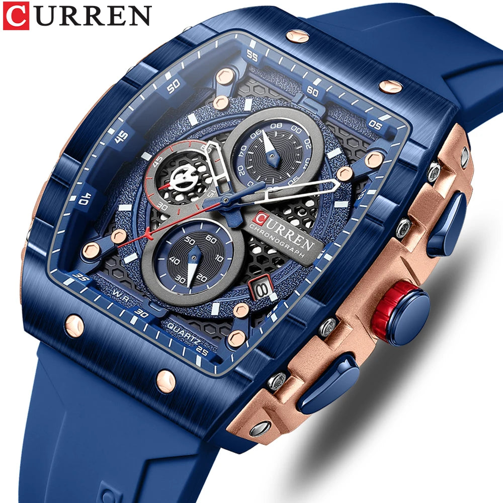 CURREN Premium Square Men’s Watch – Luxury Sports Style